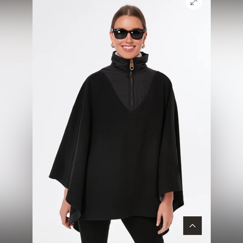 Tuckernuck black high-neck poncho, one size